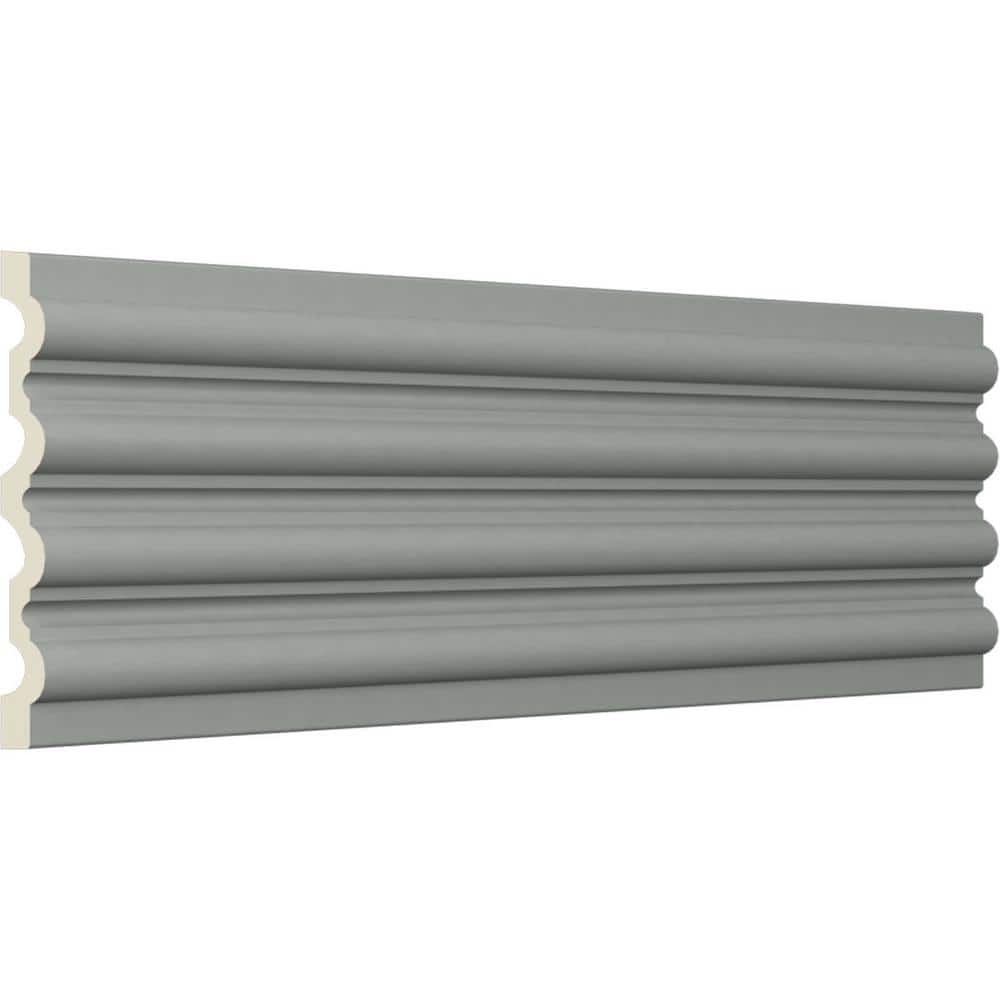 94.5" White Polyurethane Fluted Crown Molding