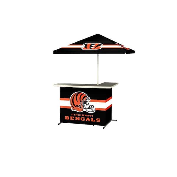 Best of Times Cincinnati Bengals All-Weather L-Shaped Patio Bar with 6 ft. Umbrella