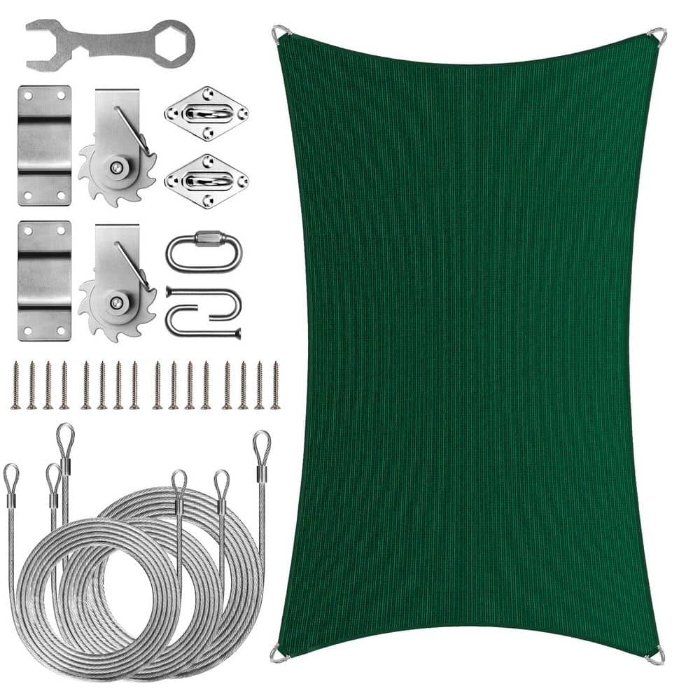 Pro Ring 16 ft. x 18 ft. Rectangle Sun Shade Sail with Hardware TAWAL-Green price history on PriceWatchPro