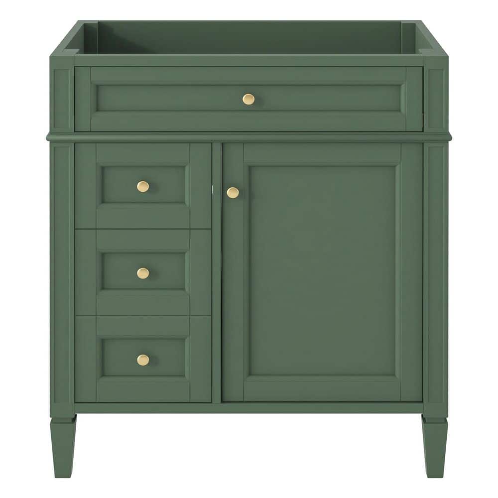 29.3 in. Bath Vanity Cabinet Without Top in Green Unassembled price history on PriceWatchPro