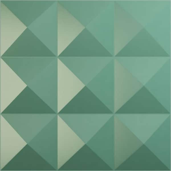 Ekena Millwork 19 5/8 in. x 19 5/8 in. Benson EnduraWall Decorative 3D Wall Panel, Sea Mist (Covers 2.67 Sq. Ft.)