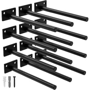 8 in. Floating Shelf Bracket, Hidden Brackets for Wood Shelf (12-Pack)