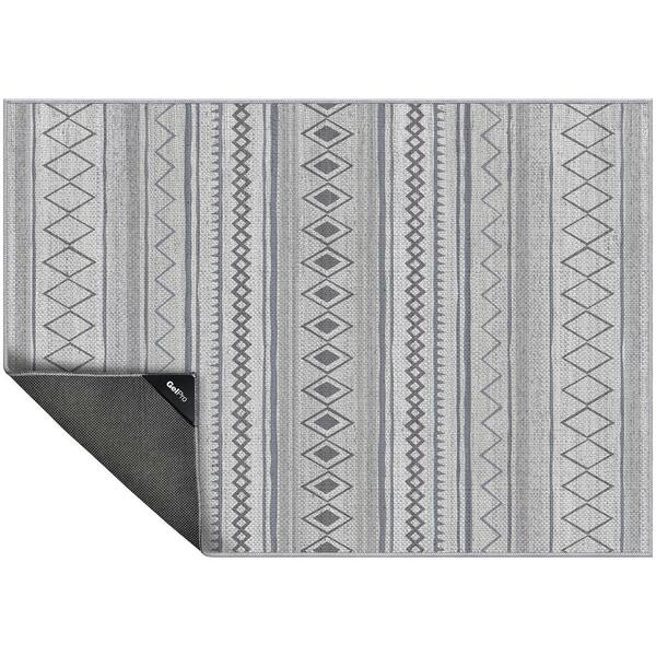 GelPro Nevermove Barton Blue 2 ft. x 2.8 ft. Machine-Washable Polyester Designer Accent Area Rug with GellyGrippers