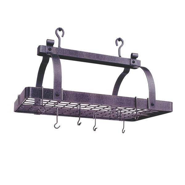 Enclume PR14wg-HS Premier 4-Point Oval Ceiling Pot Rack With Grid - Hammered Steel, 41.5" L - View #4