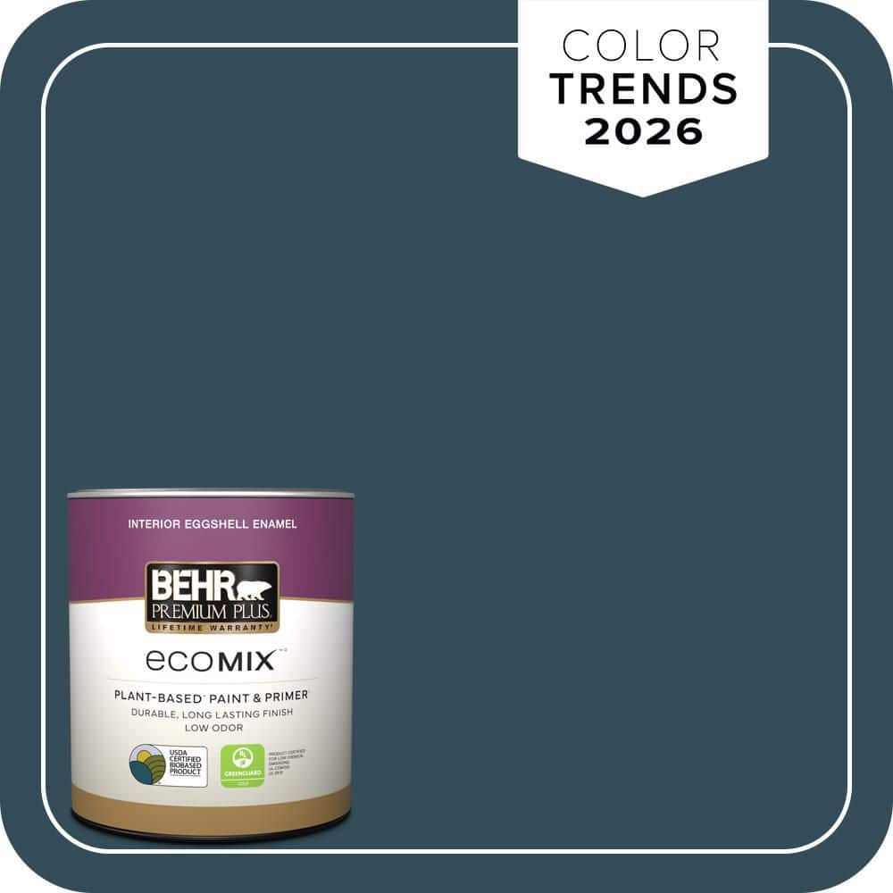 1 qt. Home Decorators #HDC-CL-28 Nocturne Blue Eggshell Enamel EcoMix Plant-Based Interior Paint & Primer price history on PriceWatchPro