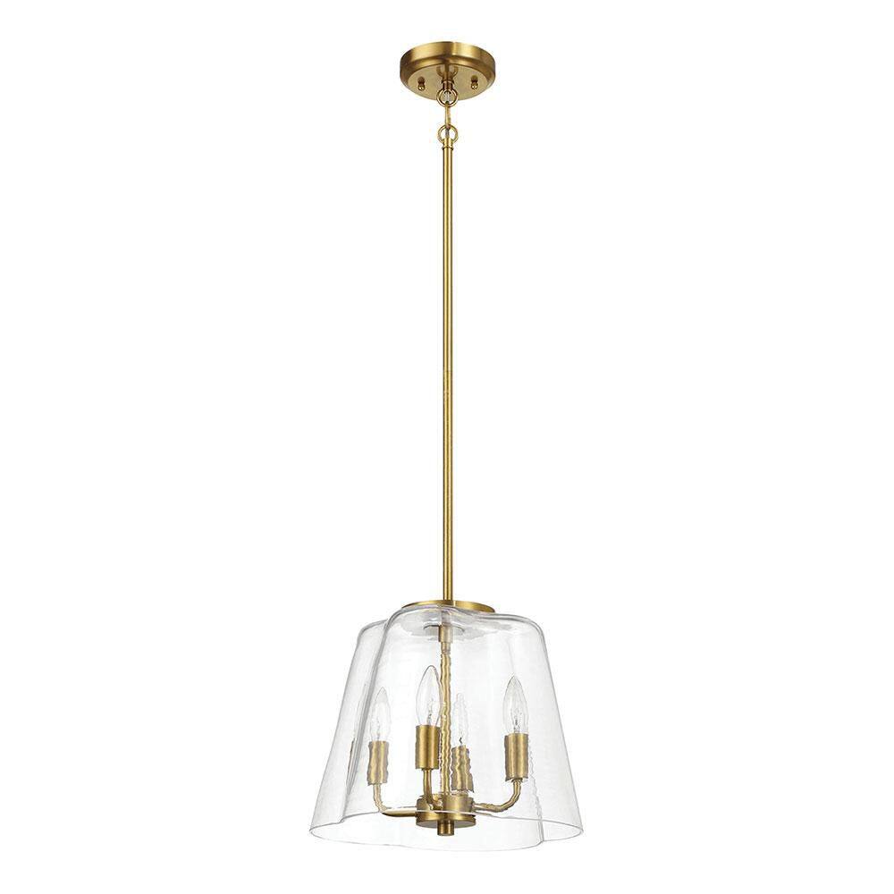 13 in. Gold Modern Gold Chandeliers, 4 Candle Lights Pendant With Clear Glass Shade Pendant for Living Room, Kitchen price history on PriceWatchPro