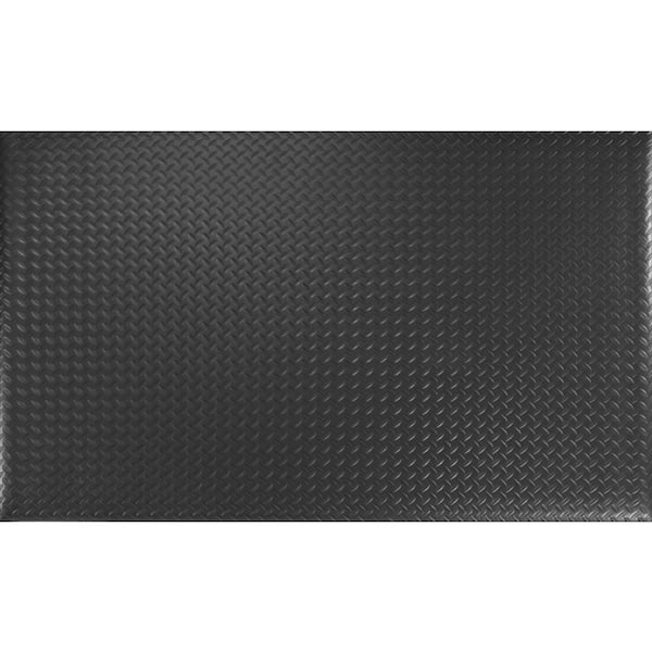 Soft Foot 1/2 in. Diamond DLX Black 3 ft. x 5 ft. Indoor/Outdoor Commercial Door Mat