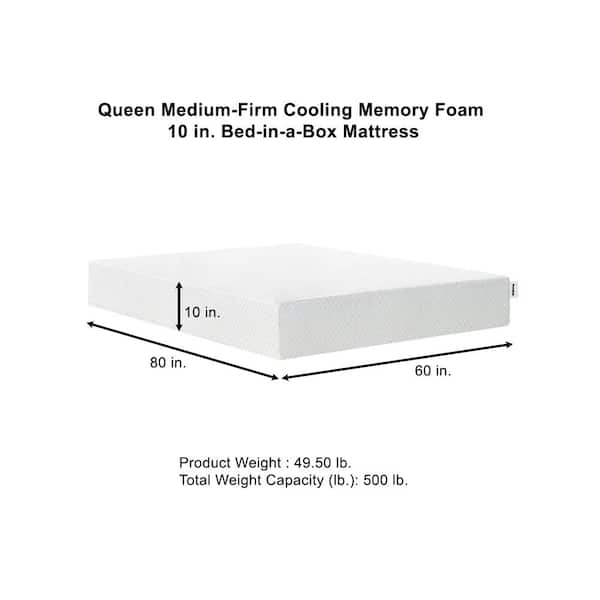 StyleWell Queen Medium Cooling Memory Foam 10 in. Bed-in-a