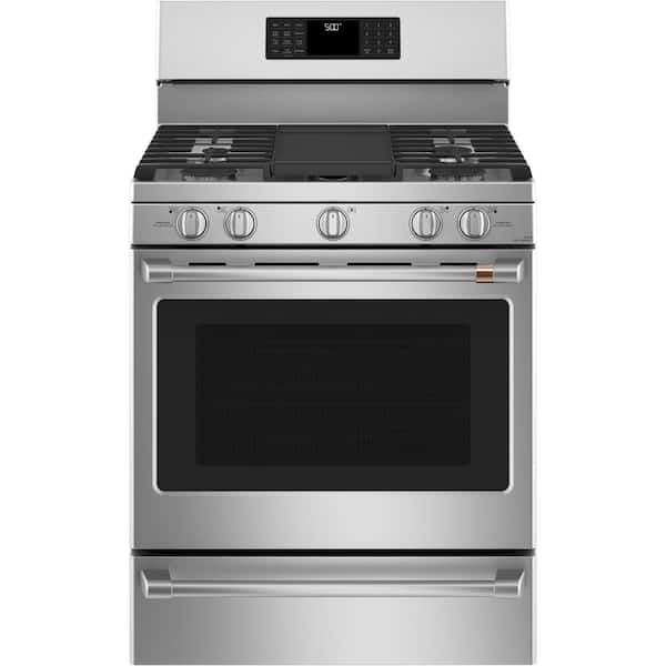 Cafe 30 in. 5.6 cu. ft. Smart Gas Range with SteamCleaning Convection
