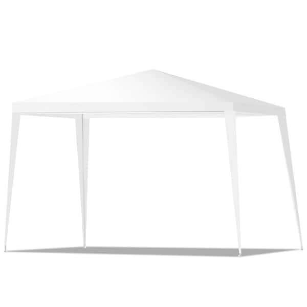 Gymax 10 ft. x 10 ft. White Canopy Party Wedding Tent Gazebo Heavy-Duty Outdoor