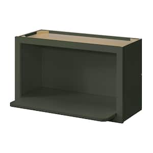 Avondale 30 in. W x 12 in. D x 18 in. H in Fern Green Ready to Assemble Plywood Shaker Microwave Wall Cabinet