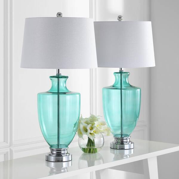 rita blue green glass lamp