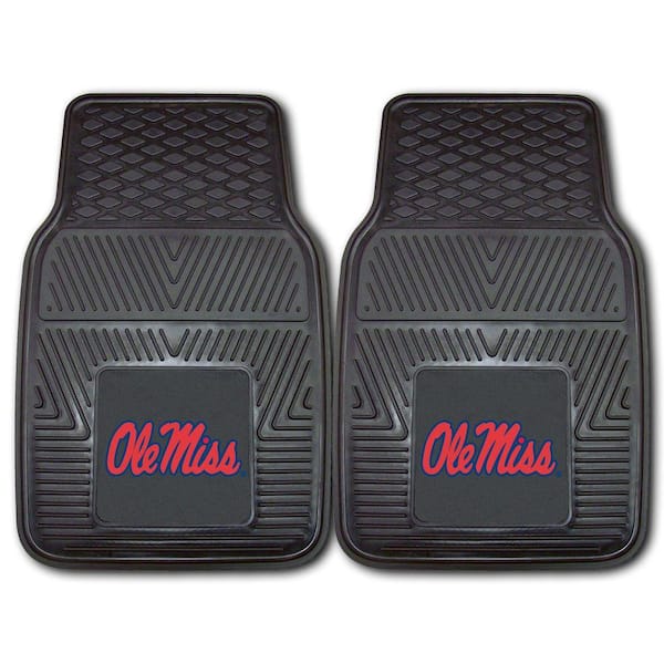 FANMATS University of Mississippi 18 in. x 27 in. 2-Piece Heavy Duty Vinyl Car Mat