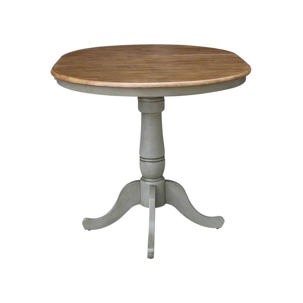 Hickory & Stone 36"-48" Extendable Oval Dining Set with 4 Chairs