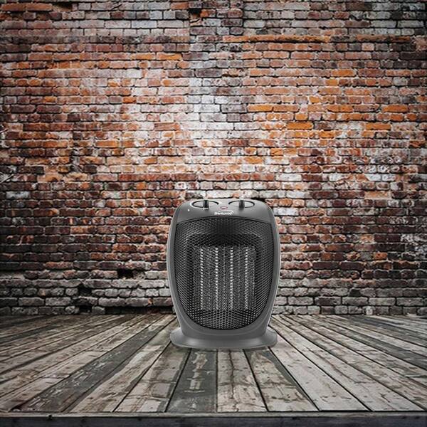 Brentwood H-C1602BK 1500-Watt Electric Ceramic Portable Space Heater with  5000 BTUs 985115765M - The Home Depot