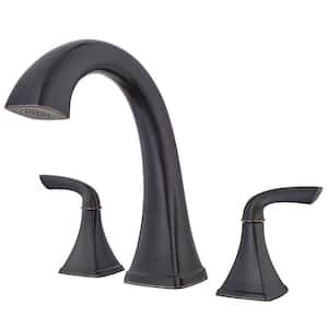 Bronson 2-Handle Tub Deck Mount Roman Tub Faucet Trim in Tuscan Bronze (Valve Not Included)