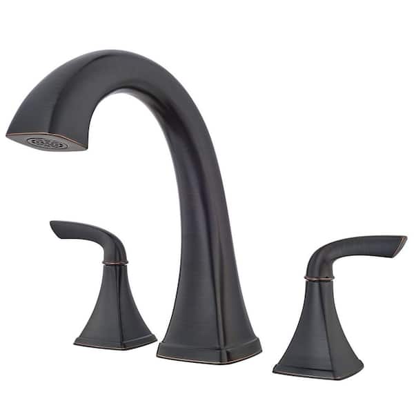 Bronson 2-Handle Tub Deck Mount Roman Tub Faucet Trim Tuscan Bronze (Valve Not Included)