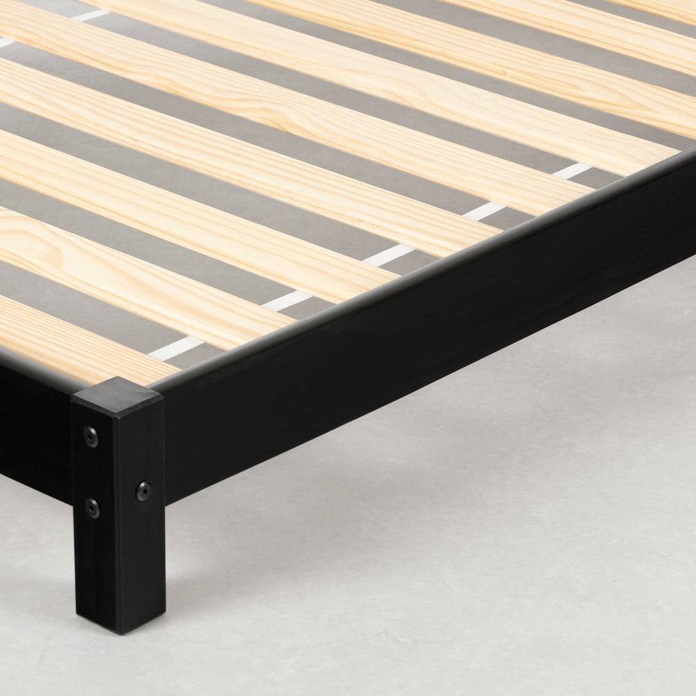 Whimsical Sweedi Twin House Frame Bed in Matte Black