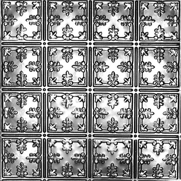 Shanko 2 ft. x 4 ft. Nail Up Tin Ceiling Tile in Bare Steel (24 sq. ft./case)