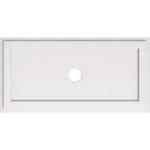 34 in. W x 17 in. H x 3 in. ID x 1 in. P Rectangle Architectural Grade PVC Contemporary Ceiling Medallion
