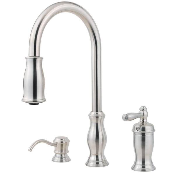 Pfister Hanover Single-Handle Pull-Down Sprayer Kitchen Faucet in Stainless Steel