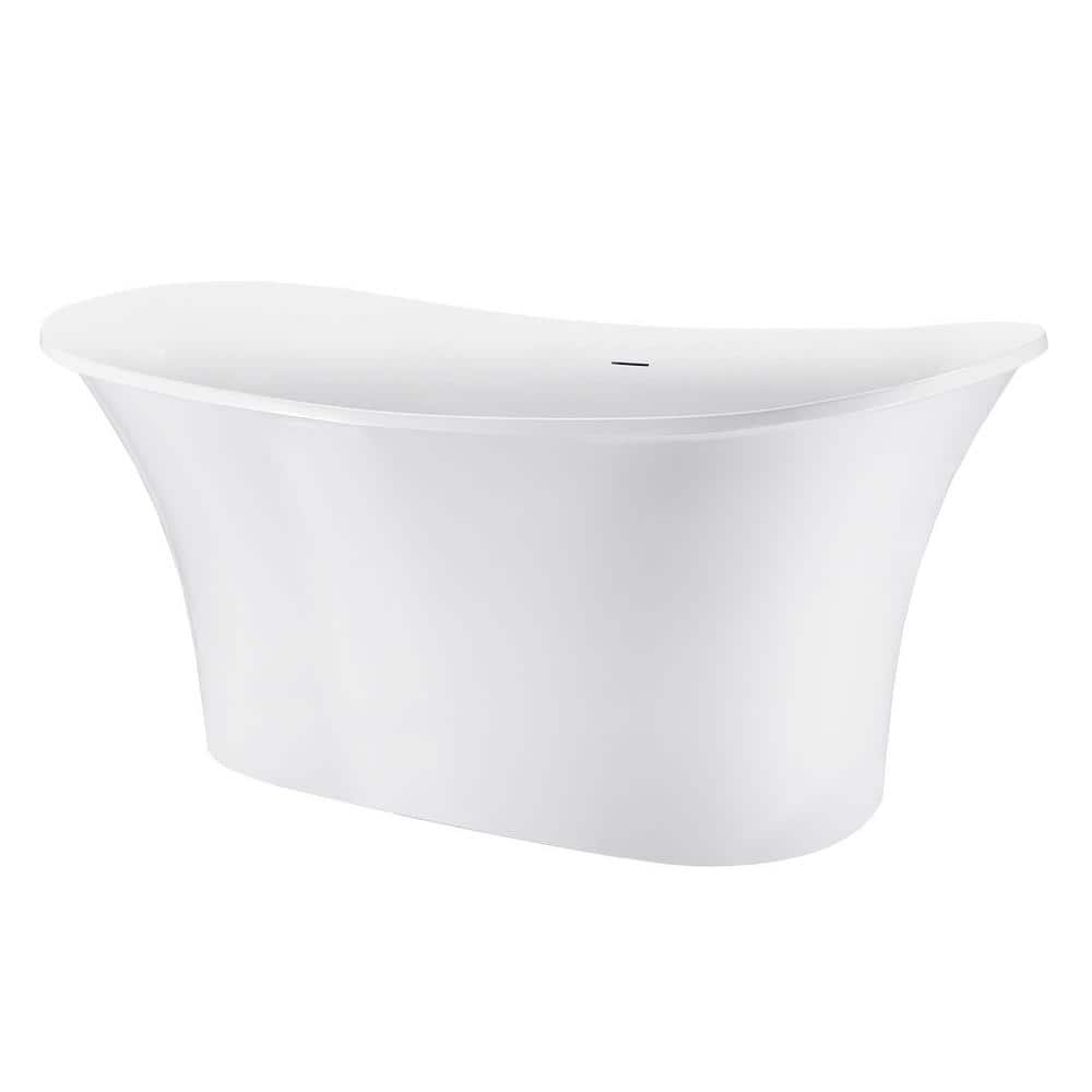 Contemporary 66.93 in. x 30.71 in Soaking Bathtub with Reversible Drain in 