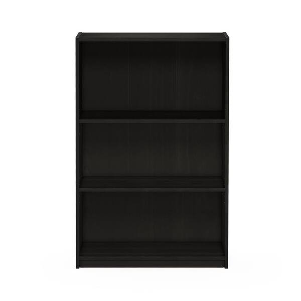 Espresso Wood 3 Shelf Standard Bookcase, Furinno 3 Shelf Bookcase