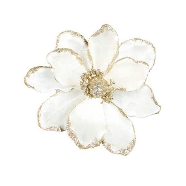 9.8 in. 10 Pcs Unlit Christmas Glitter Artificial Flower Arrangement Christmas Tree Wreath DIY Ornaments