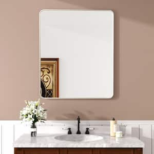 Zyphi 30 in. W x 36 in. H Rectangular Framed Wall Bathroom Vanity Mirror in Brushed Nickel