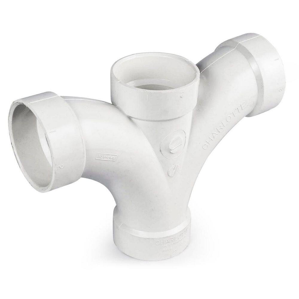 3 in. x 3 in. x 3 in. x 3 in. PVC DWV Double Fixture Fitting Hub,White Rigid PVC Drain, Waste and Vent Fitting,(10 Pack) price history on PriceWatchPro