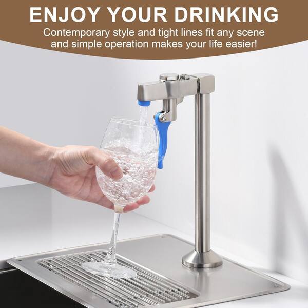 IEUDNS Glass Filler Faucet – Push-to-Fill Drinking Water Station, Deck Mount, 26cm Height, Copper Construction, For Bars, Gyms, & Cafes