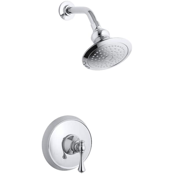 KOHLER Revival 1-Spray 6.5 in. Single Wall Mount Fixed Shower Head in Polished Chrome