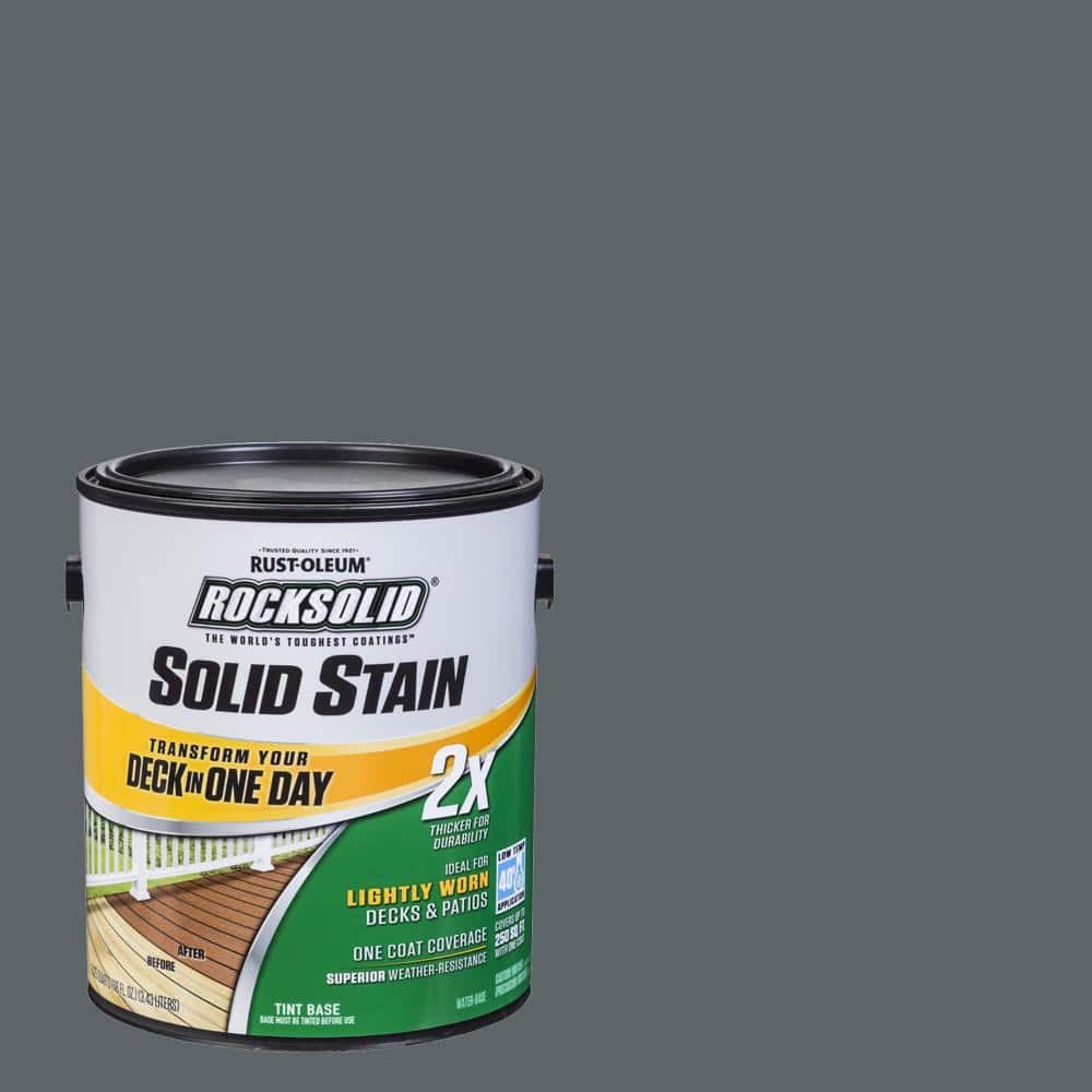 Rust Oleum RockSolid 1 gal. Carbon Exterior 2X Solid Stain 319744 The Home Depot