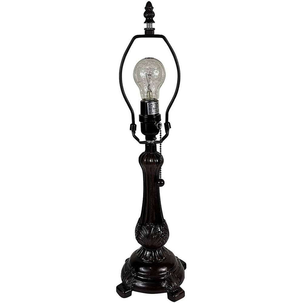 19" Bronze Tiffany Style Stained Glass Butterfly Table Lamp