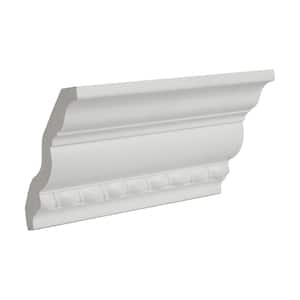 3 in. x 3 in. x 6 in. Long Ribbon Rope Polyurethane Crown Moulding Sample