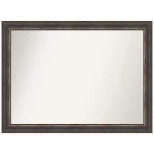 Alta Rustic Char 42.5 in. W x 31.5 in. H Rectangle Non-Beveled Framed Wall Mirror in Brown