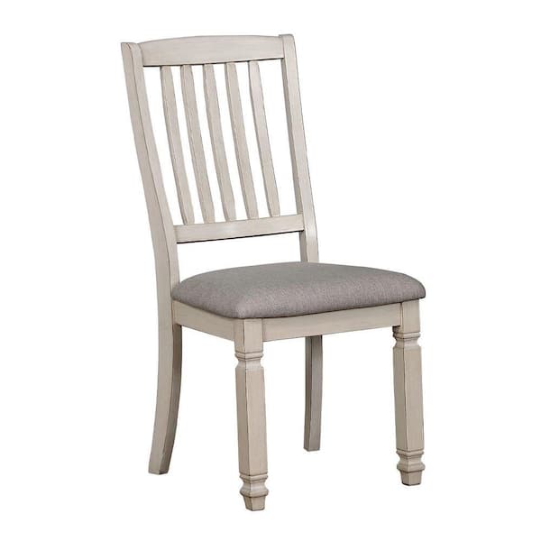 William's Home Furnishing Kaliyah Antique Gray Transitional Style Side Chair