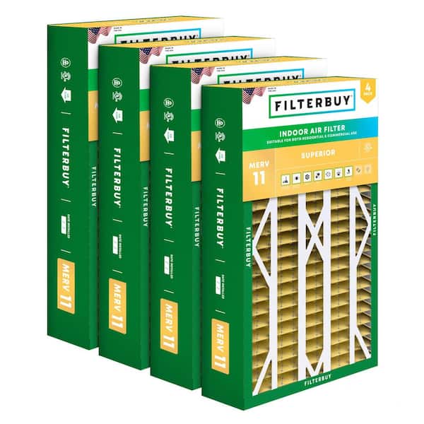 16 in. x 26 in. x 5 in. MERV 11 (FPR 7) Allergen Defense Pleated HVAC AC Furnace Air Filters for Electro-Air (4-Pack)