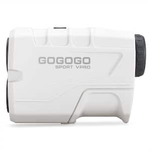 White Golf Rangefinder with 900 Yards Laser and 6x Magnification Distance Measurement