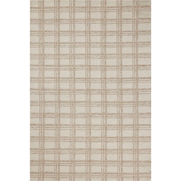 Chris Love Julia Polly Cream / Sand 5 ft. x 7 ft. 6 in. Contemporary Area Rug