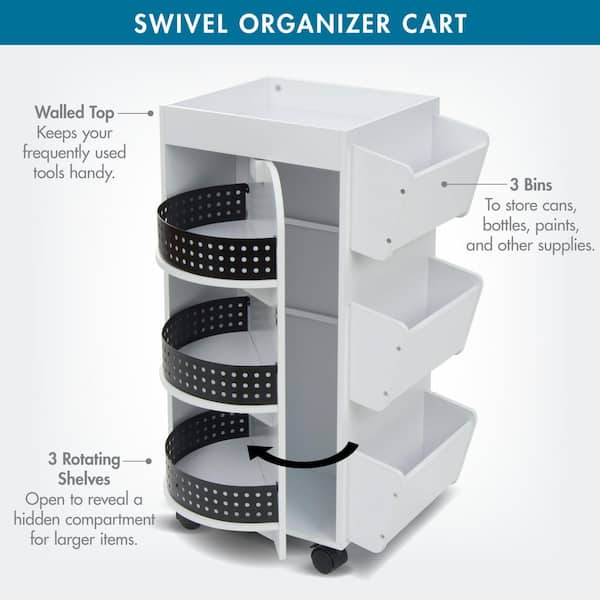Studio Designs 21.75 in. W x 14.25 in. D x 34.5 in. H Swivel 3