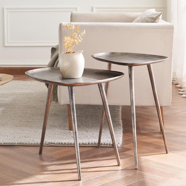 Convenience Concepts Bali 16 in. W Antique Silver Triangular Metal