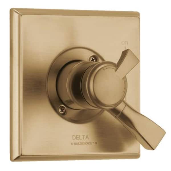 Delta Dryden Gold 17 Series 1-Handle Volume and Temperature Control Valve Trim Kit in Champagne Bronze (Valve Not Included)