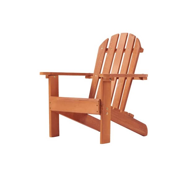 Natural Wood Kid's Adirondack Chair, Wood Lounge Patio Chair for Garden, Lawn, Backyard, Pool Side, Half Assembled