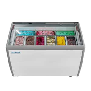 50 in. 13 cu. ft. Manual Defrost Gelato Dipping Cabinet Chest Freezer in White Steel