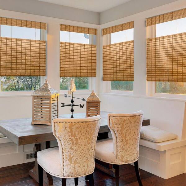Chicology Natural Woven Top Down Bottom Up Cordless Bamboo Roman