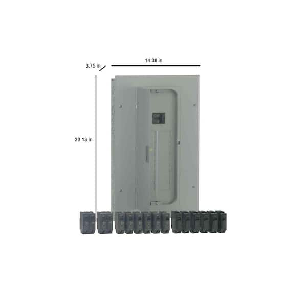 GE 100-Amp 20-Circuit Flush/Surface Wall Main-Breaker-Box Load Electrical Panel 