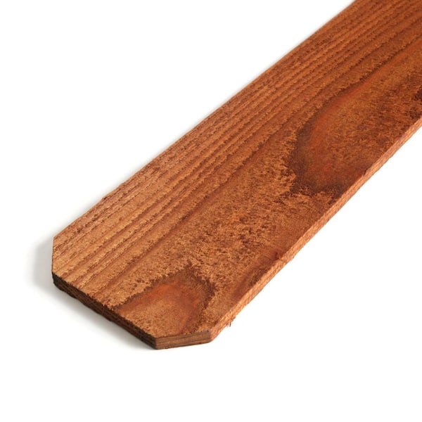 Outdoor Essentials 1 in. x 6 in. x 6 ft. Redwood Stained Western Red Cedar Dog-Ear Fence Picket