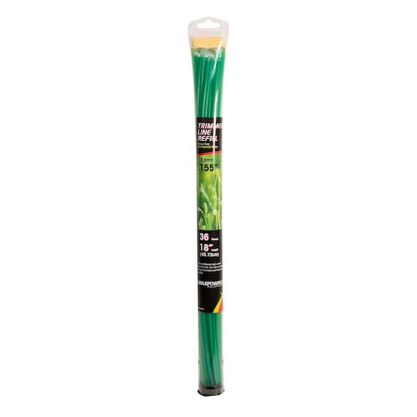 MaxPower 0.155 in. X 18 in. Green Trimmer Line Refill, 36 Count