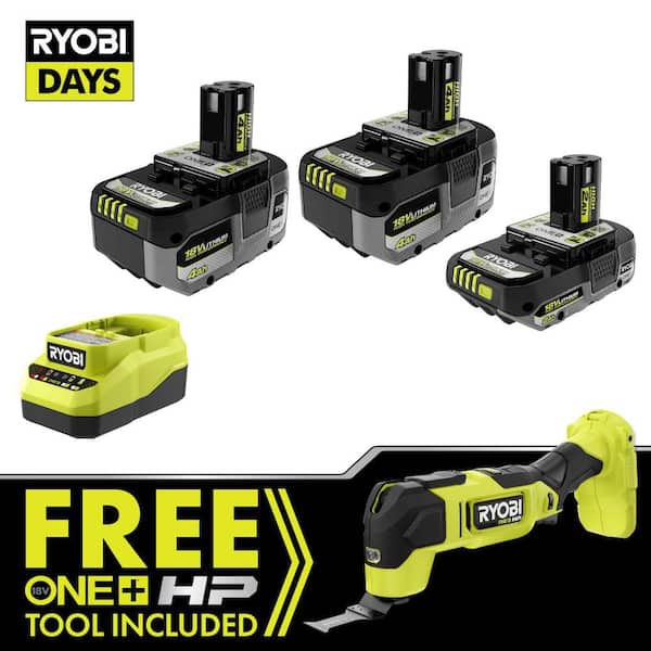 ONE+ HP 18V Brushless Cordless Multi-Tool Kit with (2) 4.0 Ah Batteries, 2.0 Ah Battery, and Charger